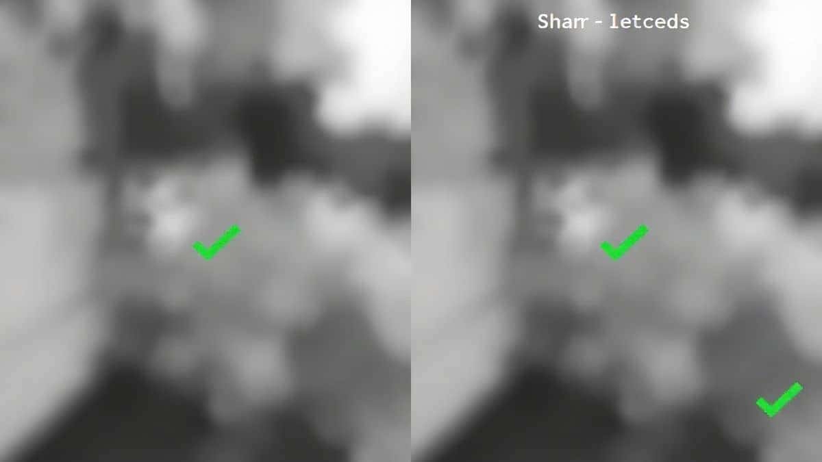 split screen comparison showing a blurry screenshot failing OCR on the left and a clear high contrast screenshot succeeding on the right with green checkmarks