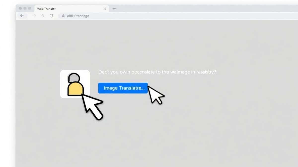 hand cursor dragging screenshot file into web browser upload zone for image translator, blue highlight effect, clean interface, professional screenshot