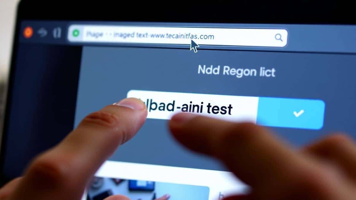 close up of hand dragging a screenshot file into a web browser based image to text translator interface cursor hovering over upload button